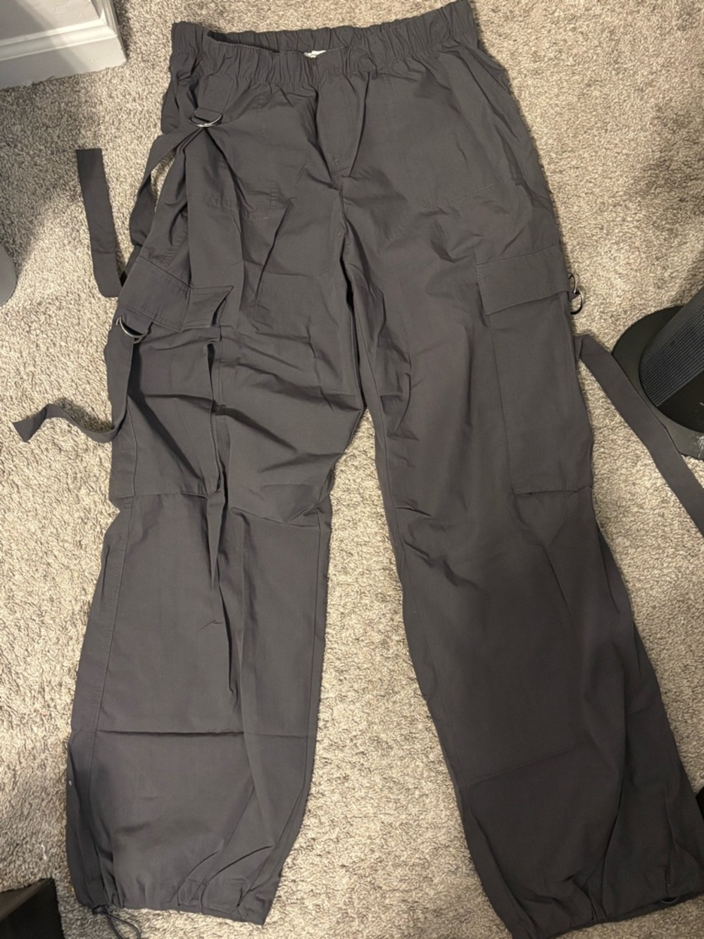 Womens Cargo Utility Pants - Black